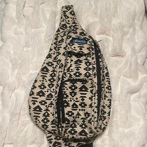 Kavu Geometric Black and Cream Belt Bag